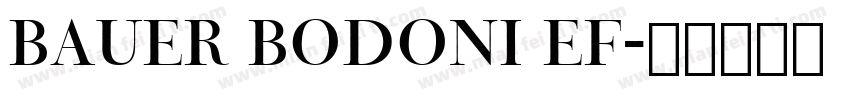 Bauer Bodoni EF字体转换